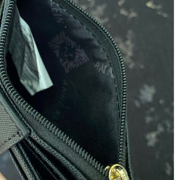 Anne Klein Bifold Faux Leather Wallet used - Pegged Card Case Coin Compartment - Picture 8 of 9